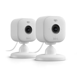 2x Blink Mini 2 – Plug-in Smart Security Camera | 2 Way Audio | Weatherproof | White