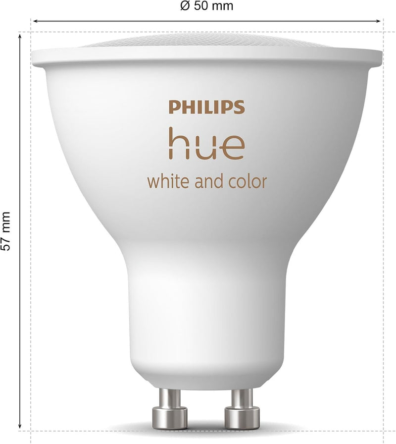 Philips Hue GU10 Bulbs | Colour Ambiance | 400 Lumen | Twin Pack