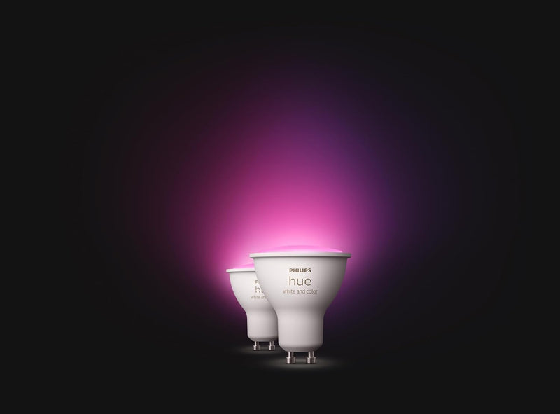 Philips Hue GU10 Bulbs | Colour Ambiance | 400 Lumen | Twin Pack