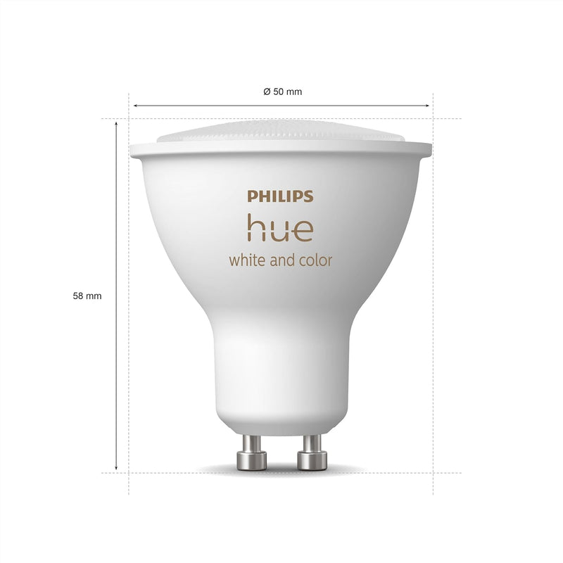 Philips Hue GU10 Bulbs | Colour Ambiance | 400 Lumen | Twin Pack