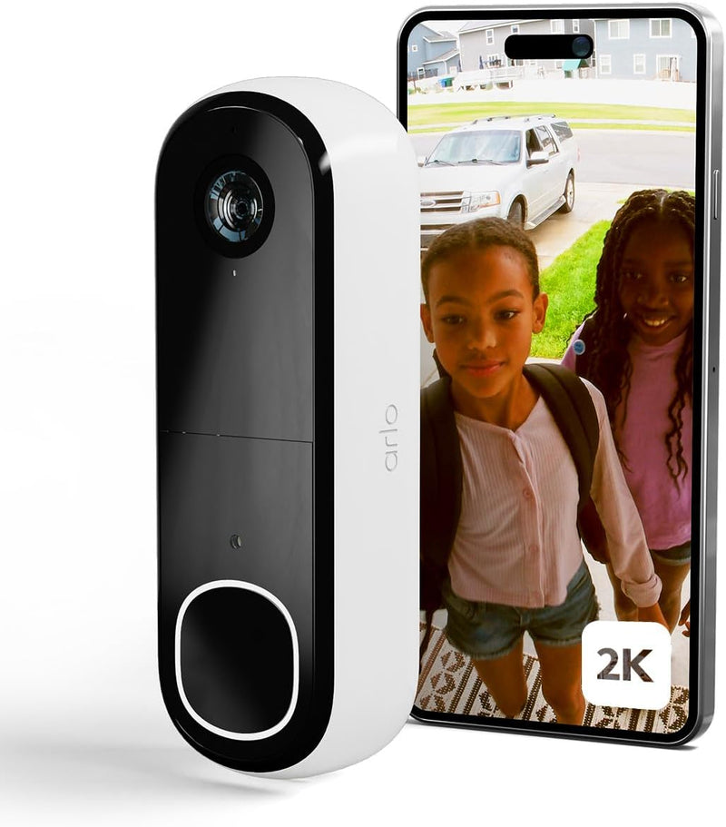 Arlo 2K Video Doorbell | Outdoor Wireless Camera | WiFi Video Doorbell