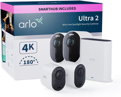 Arlo Ultra2 - 2 Camera System | Wireless Security | Colour Night Vision | White