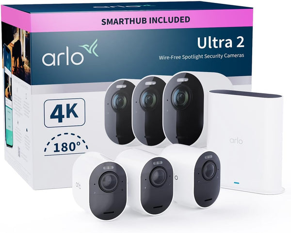 Arlo Ultra 2 | 4K Security Camera | 3-Cam Kit | Wireless | Colour Night Vision