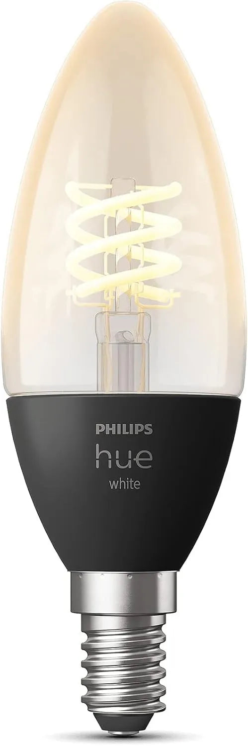 Philips Hue E14 | White Filament Single Smart LED Bulb | Works with Alexa, Google Assistant and Apple Homekit | Small Edison Screw