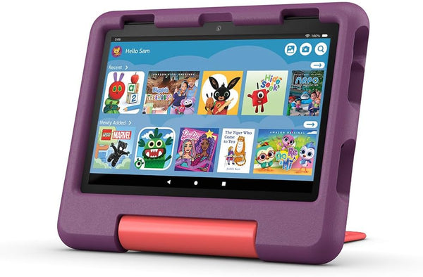 Amazon Fire HD 8 Kids Tablet | 8" HD | Kid-Proof Case | Grape | Amazon Kids+ | 2024