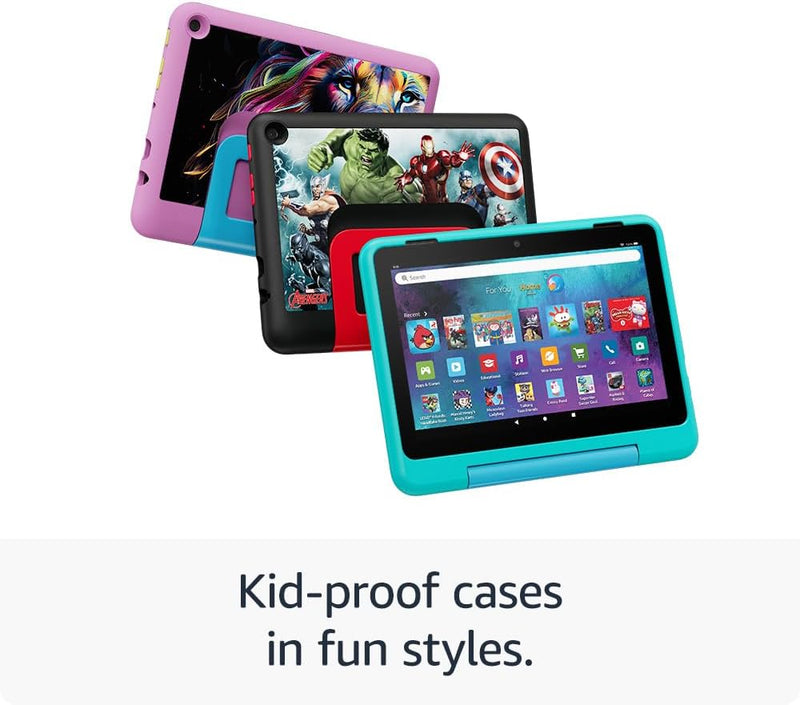 Amazon Fire HD 8 Kids Pro (2024) | Jungle Cat | Kid-Friendly Case | 8" HD Screen