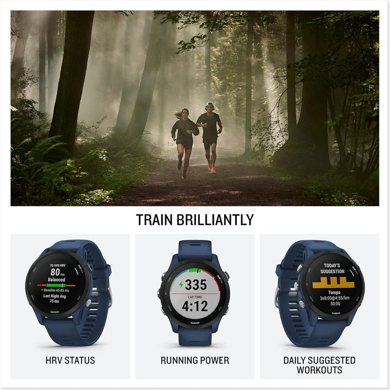 Garmin Forerunner 255 Smartwatch | Slate Grey | Easy to Use Lightweight GPS Running Smartwatch | Up to 14 days Battery Life