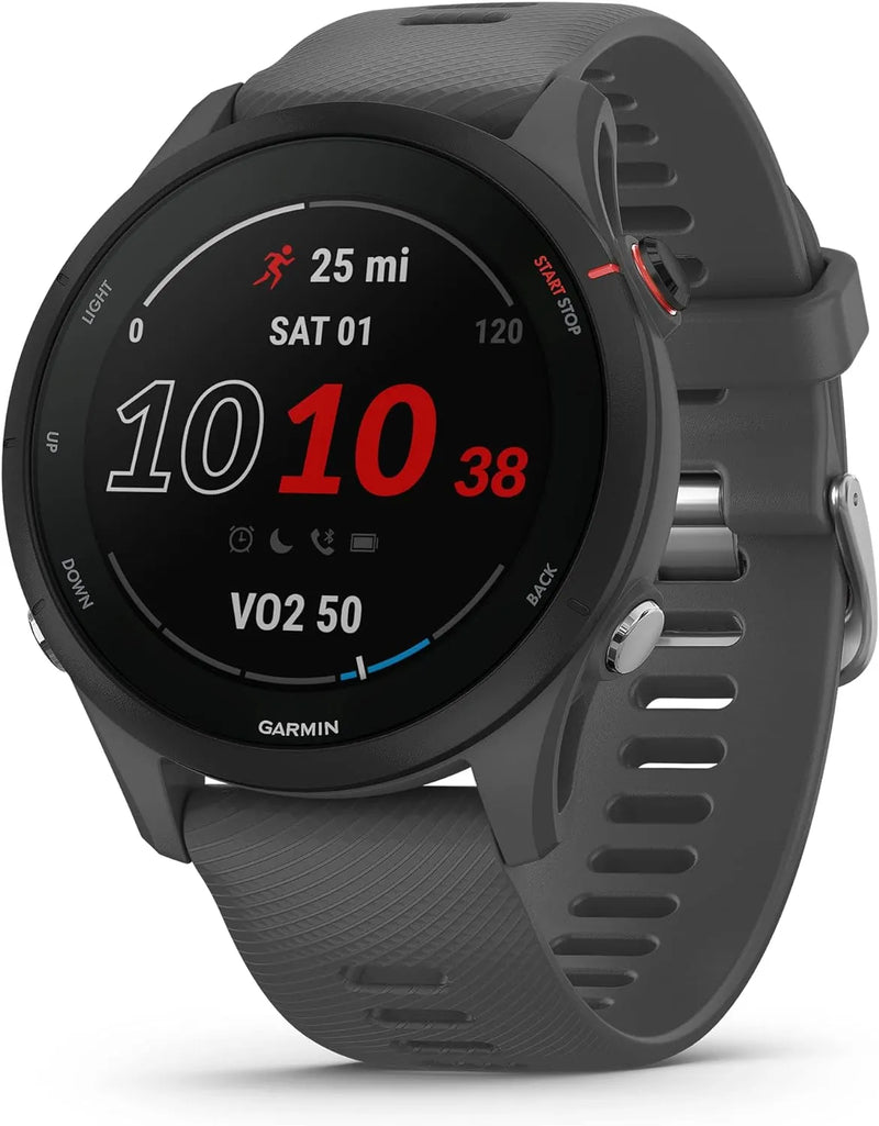 Garmin Forerunner 255 Smartwatch | Slate Grey | Easy to Use Lightweight GPS Running Smartwatch | Up to 14 days Battery Life