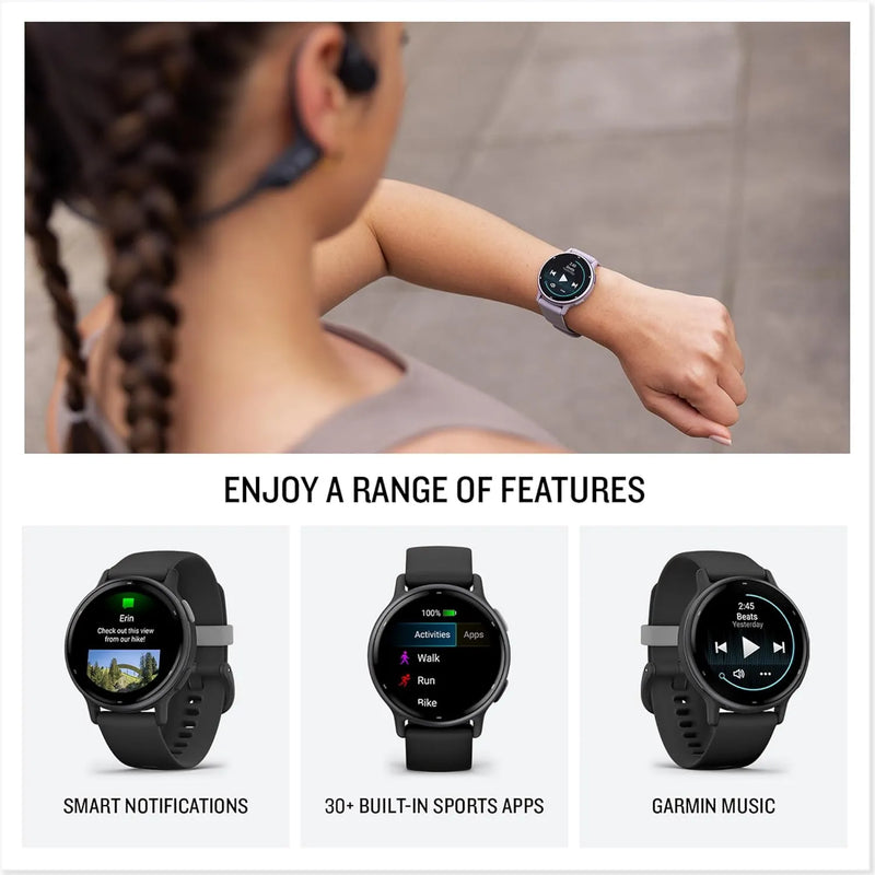 Garmin vívoactive 5 | AMOLED GPS Smartwatch | 11 days battery life | Black