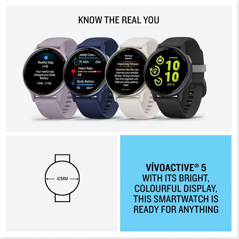 Garmin vívoactive 5 | AMOLED GPS Smartwatch | 11 days battery life | Black