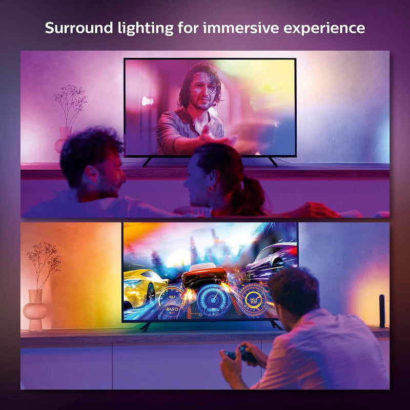 Philips Hue Gradient Lightstrip for 55 Inch TVs | Sync with Media and Gaming Smart Entertainment