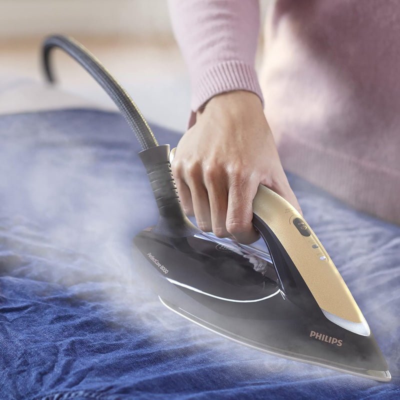 Philips PerfectCare Steam Generator Iron 8000 Series | Speed Mode, Auto Steam, No Burns Guarantee PSG8130/80