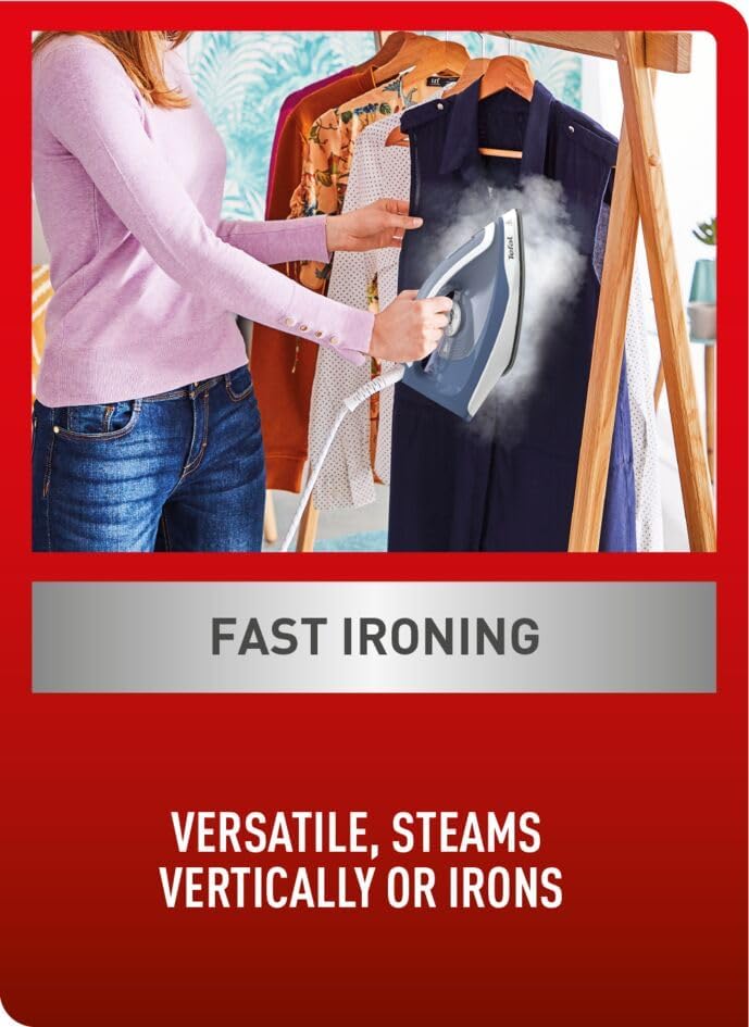 Tefal Express Essential Steam Iron | 5.9 Bar | 120g/min | 1.7L Tank | Blue