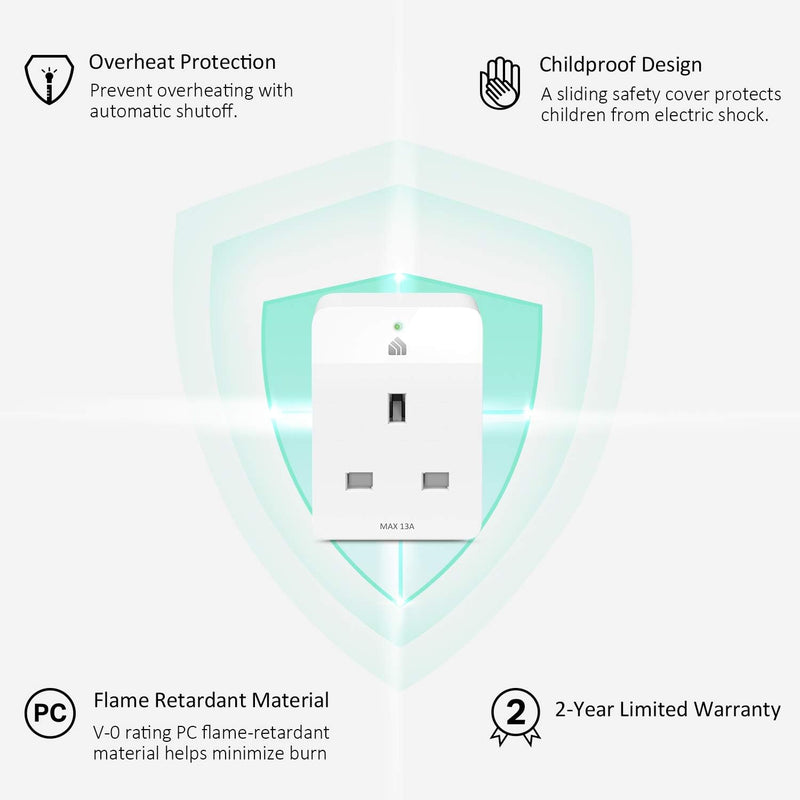 Kasa Mini Smart Plug by TP-Link | WiFi Outlet with Energy Monitoring | KP115