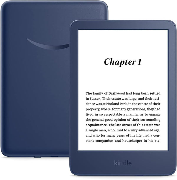 Amazon Kindle (2022 release) | 6" Tablet, 300 ppi high-resolution display | With ads | Denim