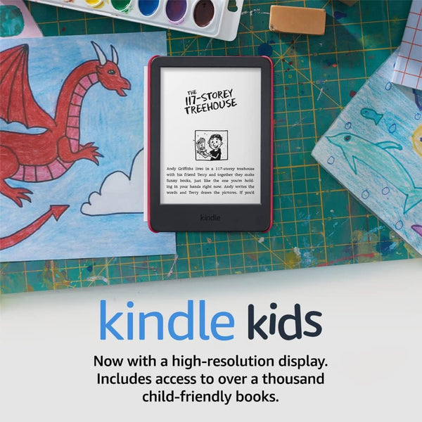 Amazon Kindle Kids (2022 release) | Tablet with Cover | 16GB | Aged 7+ | Unicorn Valley