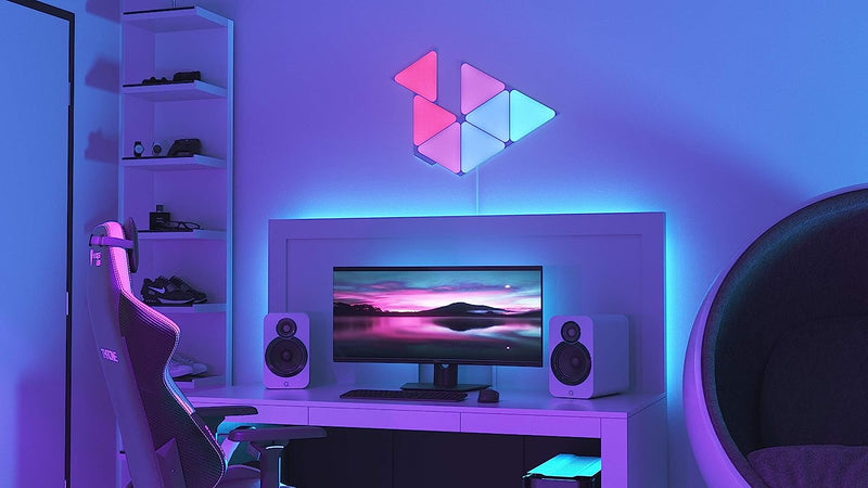 Nanoleaf Shapes Triangle Starter Kit | Smart LED Multicoloured Wall Lights | 4 Light Panels