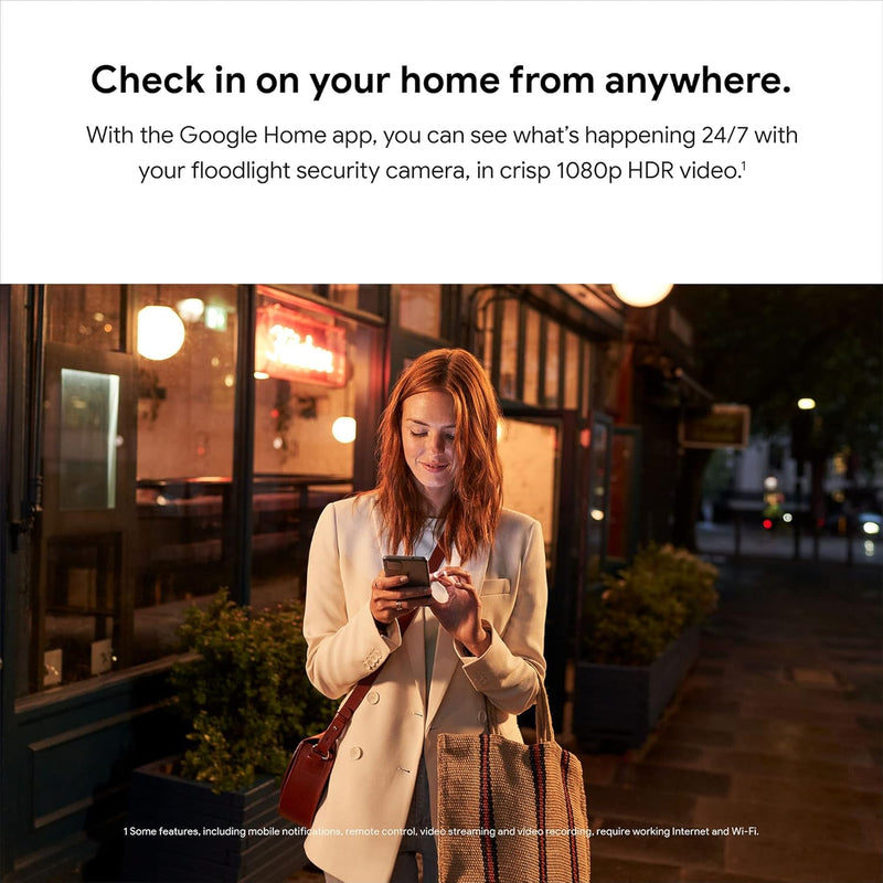 Google Nest Cam with Floodlight | 1080p | Outdoor | Wired | Smart Alerts