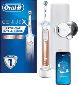 Oral-B Genius X | Electric Toothbrush with AI and Bluetooth Connectivity | Rose Gold