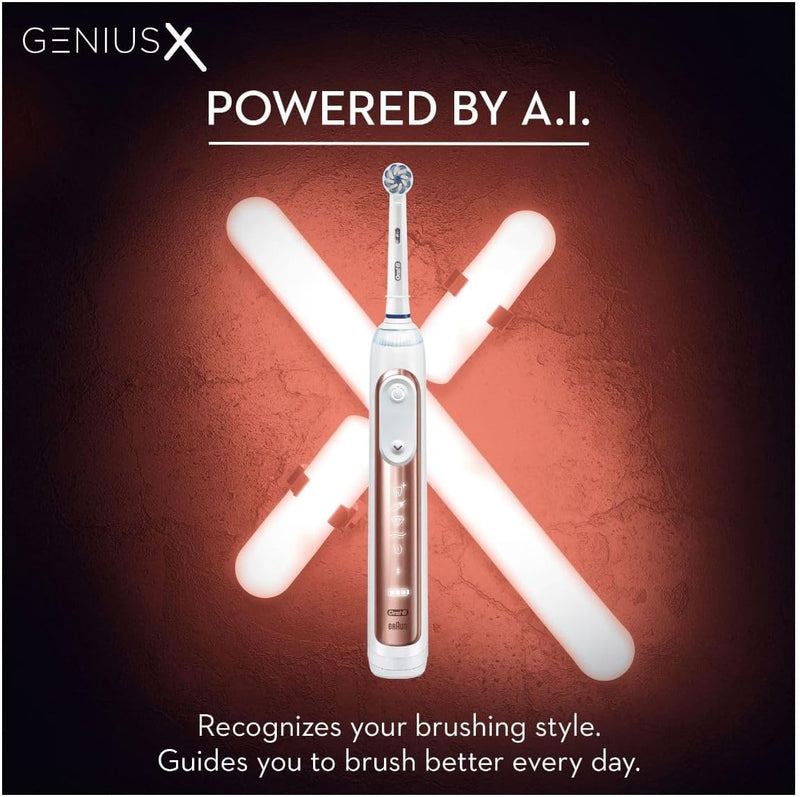 Oral-B Genius X | Electric Toothbrush with AI and Bluetooth Connectivity | Rose Gold