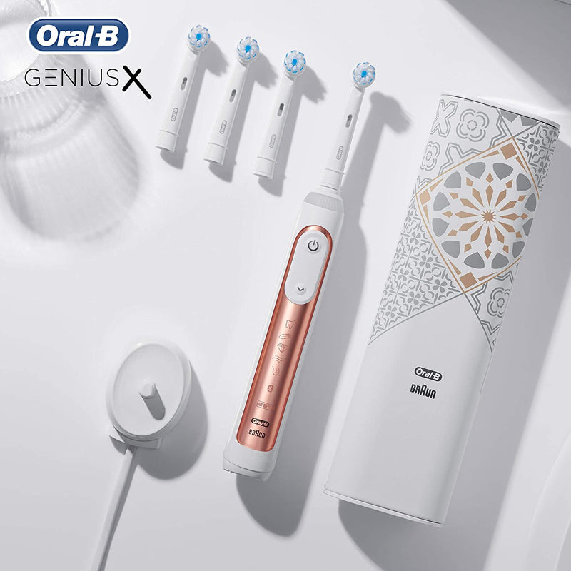 Oral-B Genius X | Electric Toothbrush with AI and Bluetooth Connectivity | Rose Gold