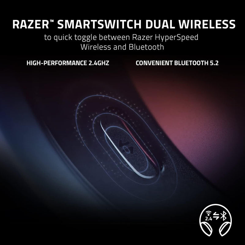 Razer Barracuda Wireless Multi-Platform Headset | Dual Wireless | 50mm Drivers | Noise-Cancelling Mics | 40-Hour Battery | Memory Foam Cushions | Black