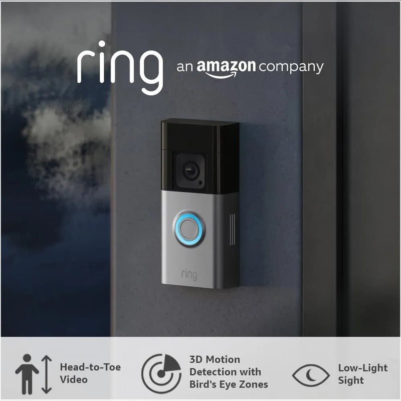 Ring Battery Video Doorbell Pro | Wireless Video Doorbell Security Camera | 2024 Version