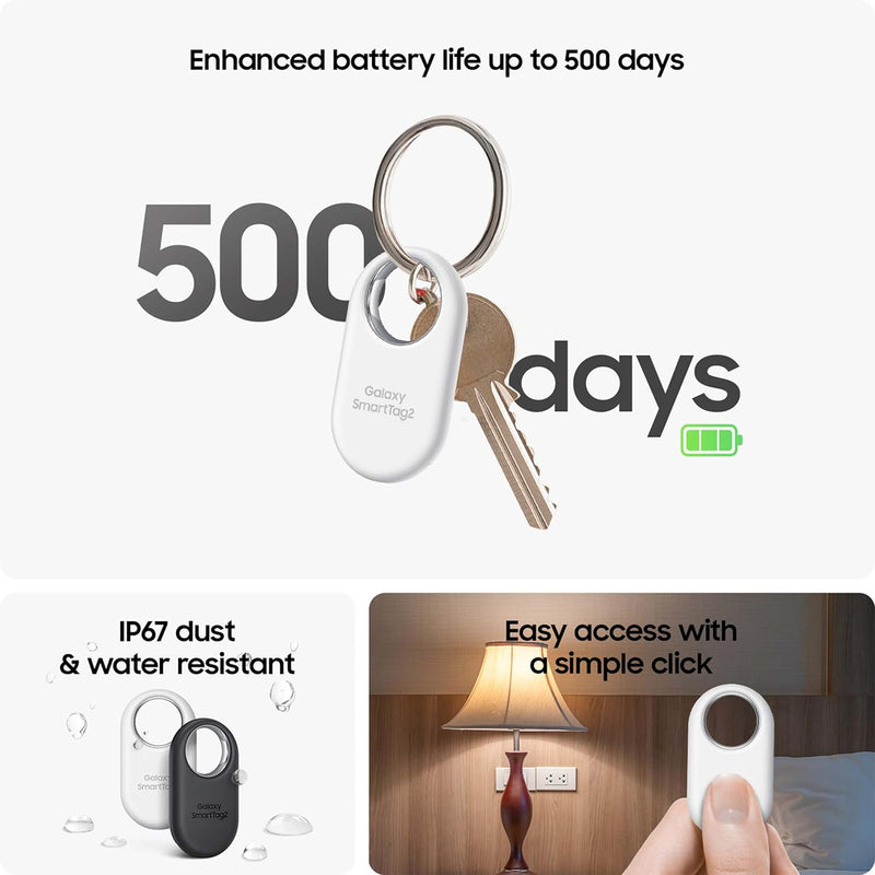 Samsung Galaxy SmartTag2 | Bluetooth Tracker | 500-Day Battery | IP67 | Compass View