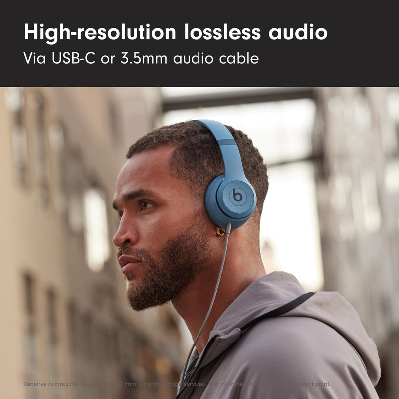 Beats Solo 4 – Wireless Bluetooth On-Ear Headphones, Apple & Android Compatible, Up to 50 hours of Battery Life – Slate Blue