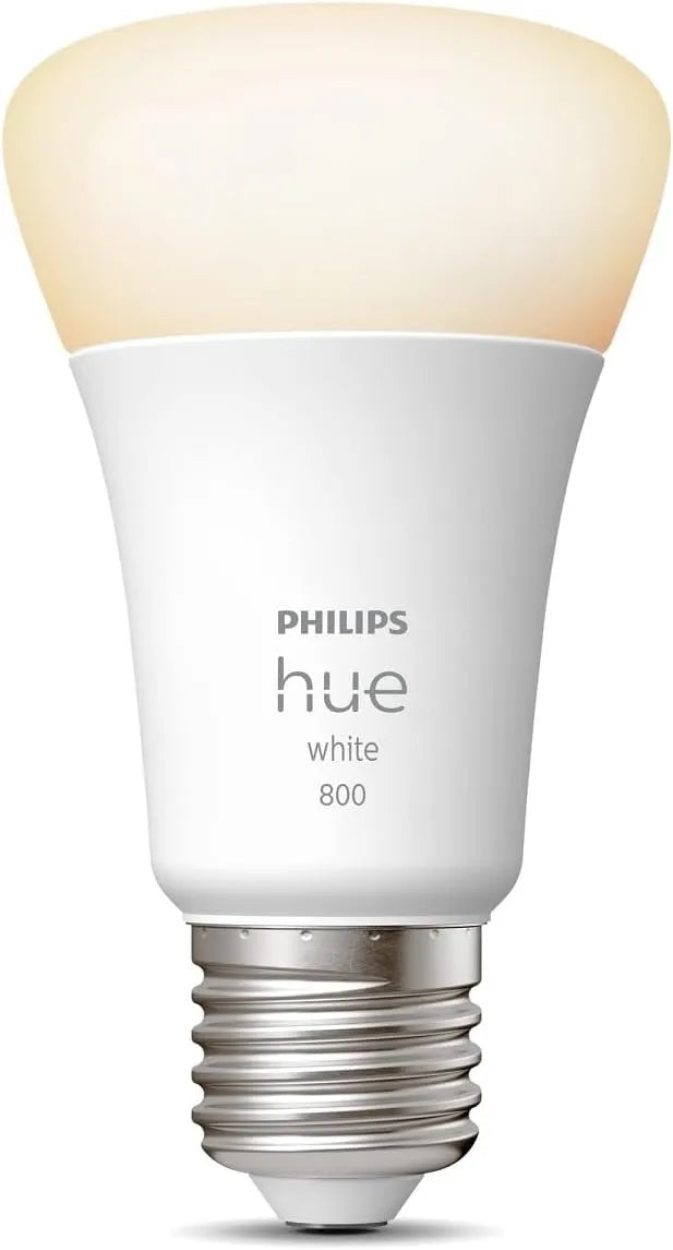 Philips Hue E27 Warm White | A60 Smart LED Light Bulb | Edison Screw | Bluetooth Zigbee